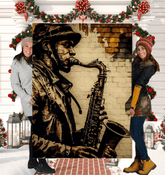 Blowin' On The Horn Sherpa Blanket - Beyond T-shirts